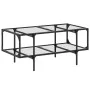 Mesa de centro superficie de vidrio acero 98,5x50x45 cm de , Mesas de centro - Ref: Foro24-846042, Precio: 68,24 €, Descuento: %