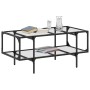 Glass and steel coffee table, 98.5x50x45 cm by , Coffee table - Ref: Foro24-846042, Price: 69,21 €, Discount: %