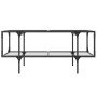Glass and steel coffee table, 98.5x50x45 cm by , Coffee table - Ref: Foro24-846042, Price: 69,21 €, Discount: %