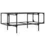 Glas-Stahl-Couchtisch 98,5x50x45 cm von , Couchtisch - Ref: Foro24-846042, Preis: 68,24 €, Rabatt: %