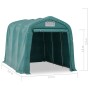 Grünes PVC-Lagergaragenzelt 2,4 x 3,6 m von vidaXL, Zelte und Pavillons - Ref: Foro24-3056432, Preis: 568,35 €, Rabatt: %