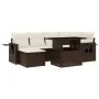 7-teiliges Gartensitzgruppen-Set mit braunen PE-Rattan-Kissen. von , Gartensets - Ref: Foro24-3268053, Preis: 513,31 €, Rabat...