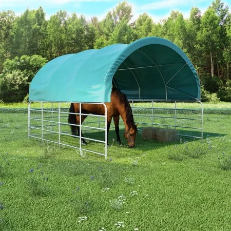 Carpa para ganado PVC verde 3,7x3,7 m de vidaXL, Carpas y cenadores - Ref: Foro24-3056433, Precio: 493,47 €, Descuento: %