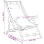 Faltbarer Strandstuhl aus massivem Eukalyptusholz und blau-weißem Stoff. von , Gartenstühle - Ref: Foro24-366563, Preis: 81,5...