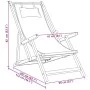 Faltbarer Strandstuhl aus massivem Eukalyptusholz und taupefarbenem Stoff. von , Gartenstühle - Ref: Foro24-366561, Preis: 91...