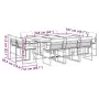 11-piece garden dining set with black textilene cushions by , Garden sets - Ref: Foro24-3295079, Price: 560,90 €, Discount: %