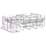 Gartenspeiseset 11-teilig mit schwarzen Textilen-Kissen von , Gartensets - Ref: Foro24-3295079, Preis: 569,99 €, Rabatt: %