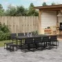 Juego de comedor de jardín 13 pzas con cojines textileno negro de , Conjuntos de jardín - Ref: Foro24-3295085, Precio: 600,56...