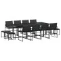 Juego de comedor de jardín 13 pzas con cojines textileno negro de , Conjuntos de jardín - Ref: Foro24-3295085, Precio: 600,56...