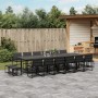 Juego de comedor de jardín 17 pzas con cojines textileno negro de , Conjuntos de jardín - Ref: Foro24-3295087, Precio: 899,62...