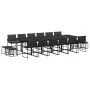 Juego de comedor de jardín 17 pzas con cojines textileno negro de , Conjuntos de jardín - Ref: Foro24-3295087, Precio: 885,66...
