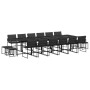 Juego de comedor de jardín 17 pzas con cojines textileno negro de , Conjuntos de jardín - Ref: Foro24-3295087, Precio: 899,62...
