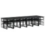 Juego de comedor de jardín 17 pzas con cojines textileno negro de , Conjuntos de jardín - Ref: Foro24-3295087, Precio: 899,62...