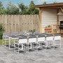Gartenspeiseset 11-teilig mit weißen Textilene-Kissen. von , Gartensets - Ref: Foro24-3295091, Preis: 690,26 €, Rabatt: %