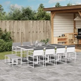 Garten-Essgruppe, 13-teilig, mit weißen Textilene-Kissen. von , Gartensets - Ref: Foro24-3295100, Preis: 594,69 €, Rabatt: %