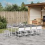 Garten-Essgruppe, 13-teilig, mit weißen Textilene-Kissen. von , Gartensets - Ref: Foro24-3295100, Preis: 604,00 €, Rabatt: %