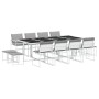 13-piece garden dining set with white textilene cushions by , Garden sets - Ref: Foro24-3295100, Price: 604,00 €, Discount: %