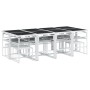 13-piece garden dining set with white textilene cushions by , Garden sets - Ref: Foro24-3295100, Price: 604,00 €, Discount: %
