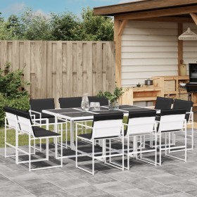 Gartenspeiseset 11-teilig mit weißen Textilene-Kissen. von , Gartensets - Ref: Foro24-3295109, Preis: 547,46 €, Rabatt: %
