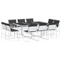 Gartenspeiseset 11-teilig mit weißen Textilene-Kissen. von , Gartensets - Ref: Foro24-3295109, Preis: 537,11 €, Rabatt: %