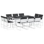 Gartenspeiseset 11-teilig mit weißen Textilene-Kissen. von , Gartensets - Ref: Foro24-3295109, Preis: 547,46 €, Rabatt: %