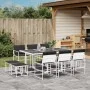 Gartenspeiseset 11-teilig mit weißen Textilene-Kissen. von , Gartensets - Ref: Foro24-3295114, Preis: 462,69 €, Rabatt: %