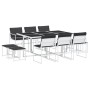 Juego de comedor de jardín 11 pzas con cojines textilene blanco de , Conjuntos de jardín - Ref: Foro24-3295114, Precio: 472,1...