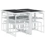 9-piece garden dining set with white textilene cushions by , Garden sets - Ref: Foro24-3295098, Price: 343,48 €, Discount: %