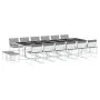 Garden dining set, 17 pieces, with white textilene cushions. by , Garden sets - Ref: Foro24-3295102, Price: 875,83 €, Discoun...