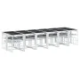 Garden dining set, 17 pieces, with white textilene cushions. by , Garden sets - Ref: Foro24-3295102, Price: 875,83 €, Discoun...