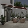 Manuelle ausfahrbare Markise mit LED-Lichtern in Bordeauxrot, 500x300 cm. von , Markisen - Ref: Foro24-3310195, Preis: 426,49...