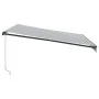 Manual retractable awning in anthracite gray and white, 400x300 cm. by , Awnings - Ref: Foro24-3310230, Price: 301,87 €, Disc...