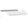 Manual retractable awning in anthracite gray and white, 400x300 cm. by , Awnings - Ref: Foro24-3310230, Price: 301,87 €, Disc...