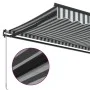 Manual retractable awning in anthracite gray and white, 400x300 cm. by , Awnings - Ref: Foro24-3310230, Price: 301,87 €, Disc...