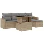 Garden sofa set with 6-piece synthetic rattan beige cushions by , Garden sets - Ref: Foro24-3267239, Price: 394,91 €, Discoun...