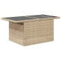 Gartensofa-Set mit 10-teiligen beigen Kissen aus synthetischem Rattan. von , Gartensets - Ref: Foro24-3267499, Preis: 629,81 ...