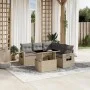 Garden sofa set with 6-piece synthetic rattan beige cushions by , Garden sets - Ref: Foro24-3267899, Price: 431,78 €, Discoun...