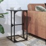 Side table with transparent glass and steel 40x30x61.5 cm by , Side tables - Ref: Foro24-846037, Price: 35,54 €, Discount: %