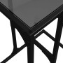 Side table with transparent glass and steel 40x30x61.5 cm by , Side tables - Ref: Foro24-846037, Price: 35,54 €, Discount: %