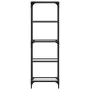 Shelf with transparent glass surface, steel frame, 40x30x123 cm. by , Hangers and shelves - Ref: Foro24-846040, Price: 56,41 ...