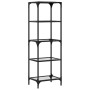 Estantería superficie de vidrio transparente acero 40x30x123 cm de , Perchas y estanterías - Ref: Foro24-846040, Precio: 56,98 €