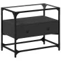 TV stand with black glass and engineered wood board, measuring 60x35x51 cm. by , TV Furniture - Ref: Foro24-846054, Price: 57...