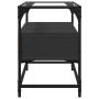 Mueble TV tablero cristal madera ingeniería negro 60x35x51 cm de , Muebles TV - Ref: Foro24-846054, Precio: 58,67 €