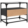 Mueble TV tablero cristal madera ingeniería negro 60x35x51 cm de , Muebles TV - Ref: Foro24-846054, Precio: 58,67 €