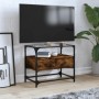 TV-Möbel aus Glas und Holz, Eichen-Ingenieurholz geräuchert, 60x35x51 cm. von , TV-Möbel - Ref: Foro24-846056, Preis: 56,82 €...
