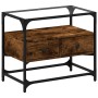 TV-Möbel aus Glas und Holz, Eichen-Ingenieurholz geräuchert, 60x35x51 cm. von , TV-Möbel - Ref: Foro24-846056, Preis: 56,82 €...