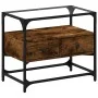 TV stand made of smoked oak wood and glass, measuring 60x35x51 cm. by , TV Furniture - Ref: Foro24-846056, Price: 56,06 €, Di...