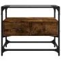 TV stand made of smoked oak wood and glass, measuring 60x35x51 cm. by , TV Furniture - Ref: Foro24-846056, Price: 56,06 €, Di...