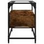 TV stand made of smoked oak wood and glass, measuring 60x35x51 cm. by , TV Furniture - Ref: Foro24-846056, Price: 56,06 €, Di...