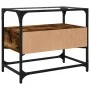 TV stand made of smoked oak wood and glass, measuring 60x35x51 cm. by , TV Furniture - Ref: Foro24-846056, Price: 56,06 €, Di...